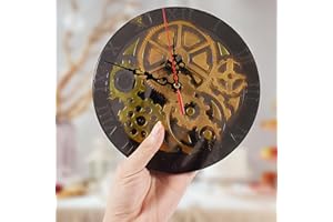 EVERELAM Clock Candle Mold Gear Candle Mold Clock Resin Mold Clay Mold Jewelry Resin Casting Mold Candle Making Molds Craft Supplies 3D Mold Silicone Mold for Resin Casting Mold Gear mold Tray Mold