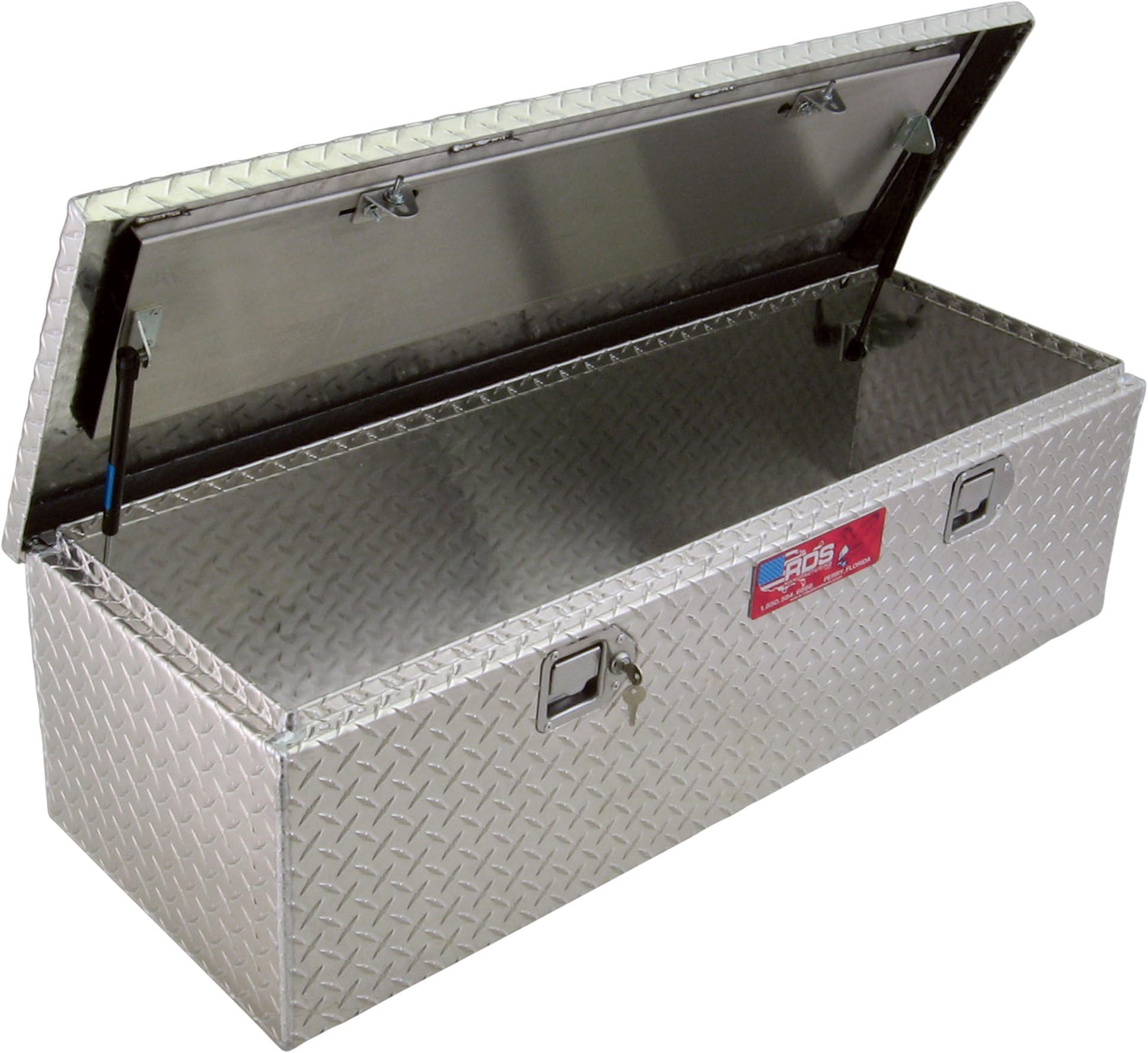 44.5in. Aluminum Diamond Plate Storage Container Box with Lock