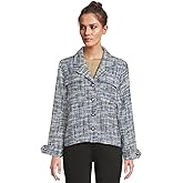 Liverpool womens Button Front Woven Boucle Boxy Shacket