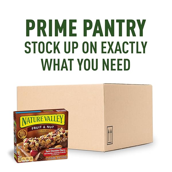 NATURE VALLEY GRANOLA BARS, CHEWY TRAIL MIX, DARK CHOCOLATE CHERRY 7.4 OZ (6 BARS)