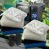 PurifyLogix 8PCS 3-Stage Filtration Filter for AquaClear 70 Power Filter | 2 Set of Replacement Maintenance Kit for Fish Tank Filter for 40- to 70-Gallon Aquariums