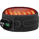 VIYACHY Heating Pad with Massager for Back Comfort, Cordless Lower Back Massager with 6 Heat Levels, Portable Vibrating Heated Belt for Lumbar/Abdominal- Gifts for Women, Men, Mom & Dad