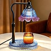 mzievesh Candle Warmer Lamp with Timer and Dimmer, Adjustable Height Design | Flameless Electric Wax Warmer for Jar Candles, with 2 Bulbs, Home Decor Birthday Gift for Mom & Women, House Warming
