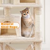 Yaheetech 158cm Multi-Level Cat Tree Beige with Condos Perches Hammock view 7