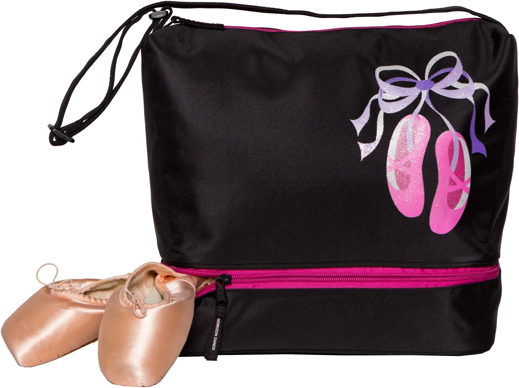 Horizon Dance Giggle Toes Small Dance Tote Bag with Shoe Compartment