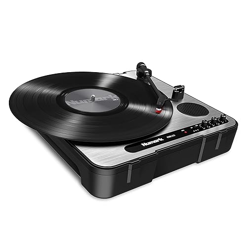 Numark PT01USB Portable Vinyl Record Player, USB Turntable With