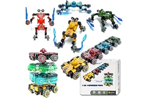 ALTUCO 4-Pack Transformable Fidget Spinners,Car&Robot Fidget Toys Bulk for Kids,Christmas Stocking Stuffers for Boys,Stress Relief Sensory Toys,Party Favors Set for Ages 5-14