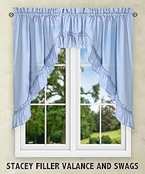 Simple Comfort Stacey 60-by-38 Inch Ruffled Swag