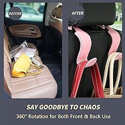 Amooca Car Seat Headrest Hook Universal Vehicle