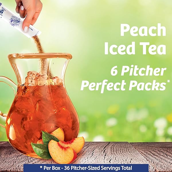 WYLER’S LIGHT PITCHER PACKS, WATER DRINK MIX, PEACH ICED TEA, 6 BOXES (36 PITCHER PACKETS)