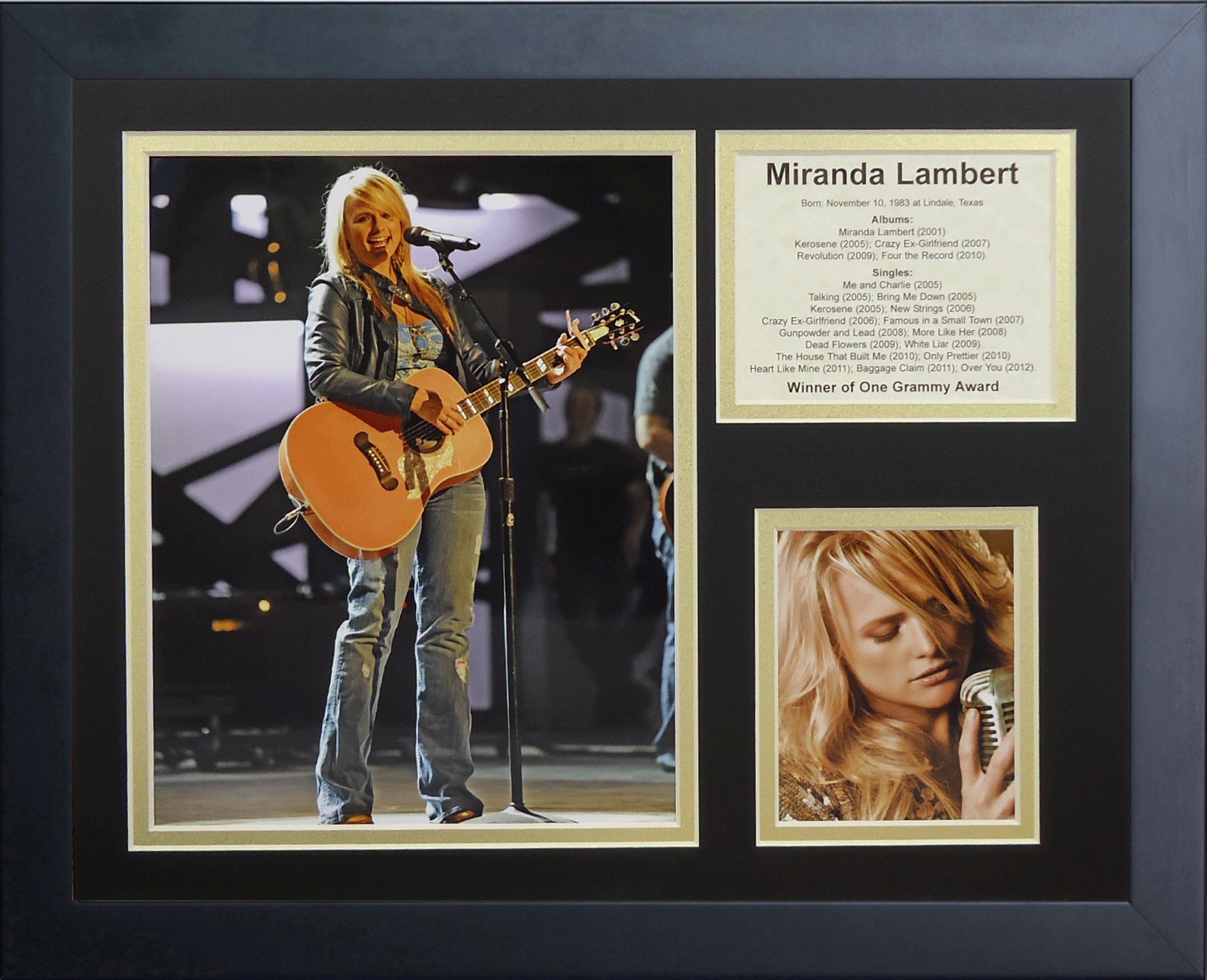 Legends Never Die "Miranda Lambert" Framed Photo Collage, 11 x 14-Inch (16559U)