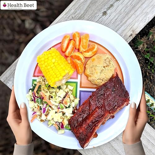 Health Beet Choose MyPlate Portion Control Plate – 4 Flat Sections