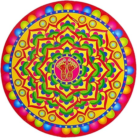 Amazon Com Dollsofindia Colorful Alpana On Sticker Rangoli Dia