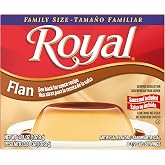 Royal Bilingual Flan Dessert Mix, Family Size, Fat Free 3.81 Ounce (Pack of 12)