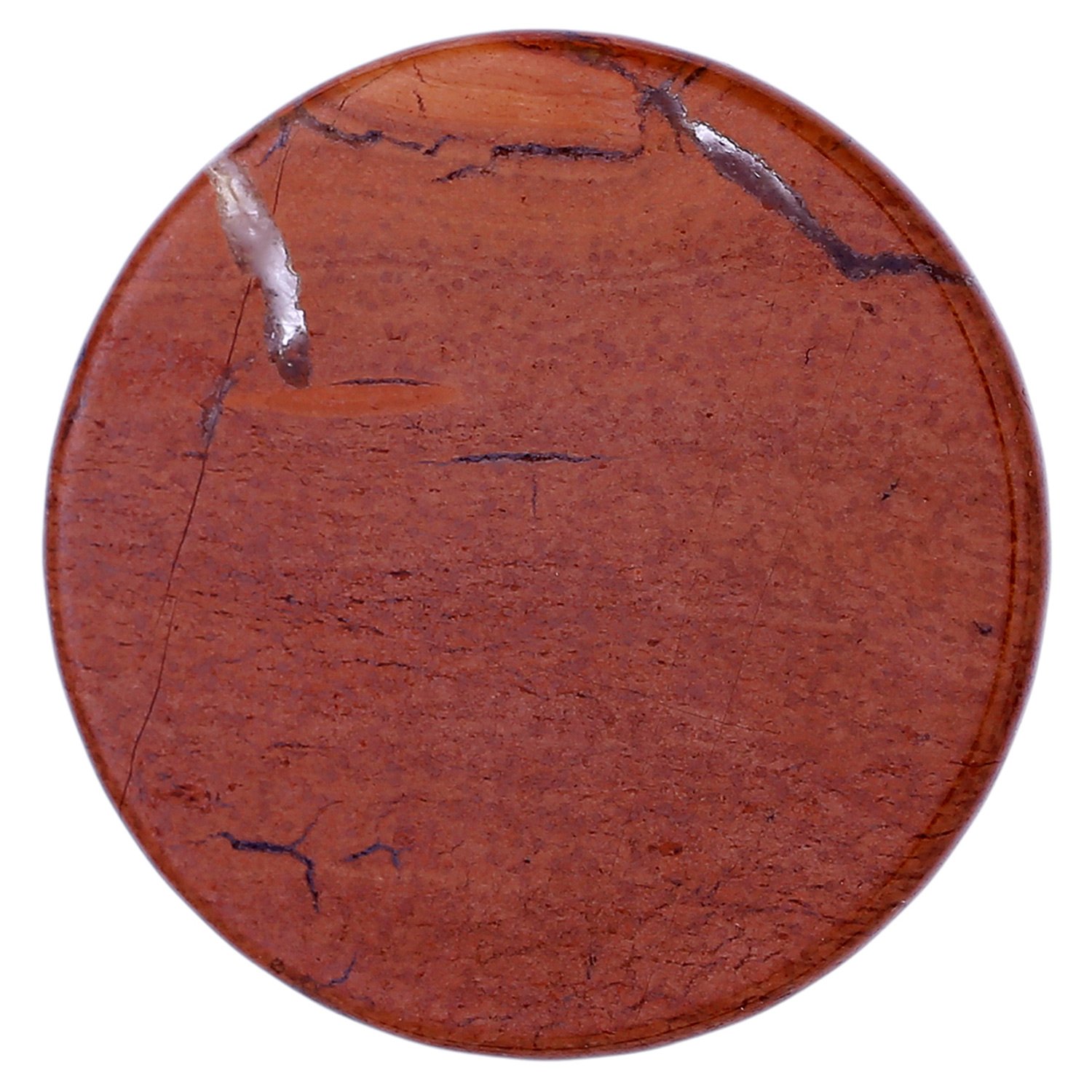 Morella Women Coin 33 mm 1.3" Gemstone red jaspis Chakra Plate Necklace Pendant and to gain Strength