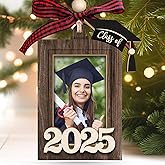 LUCAGIFT Personalized Graduation Ornaments 2025 - Graduation Christmas Ornament - Class of 2025, High School, Senior Gifts for for Women, Daughter - Graduate Ornaments - Wood Ornament & Custom Photo