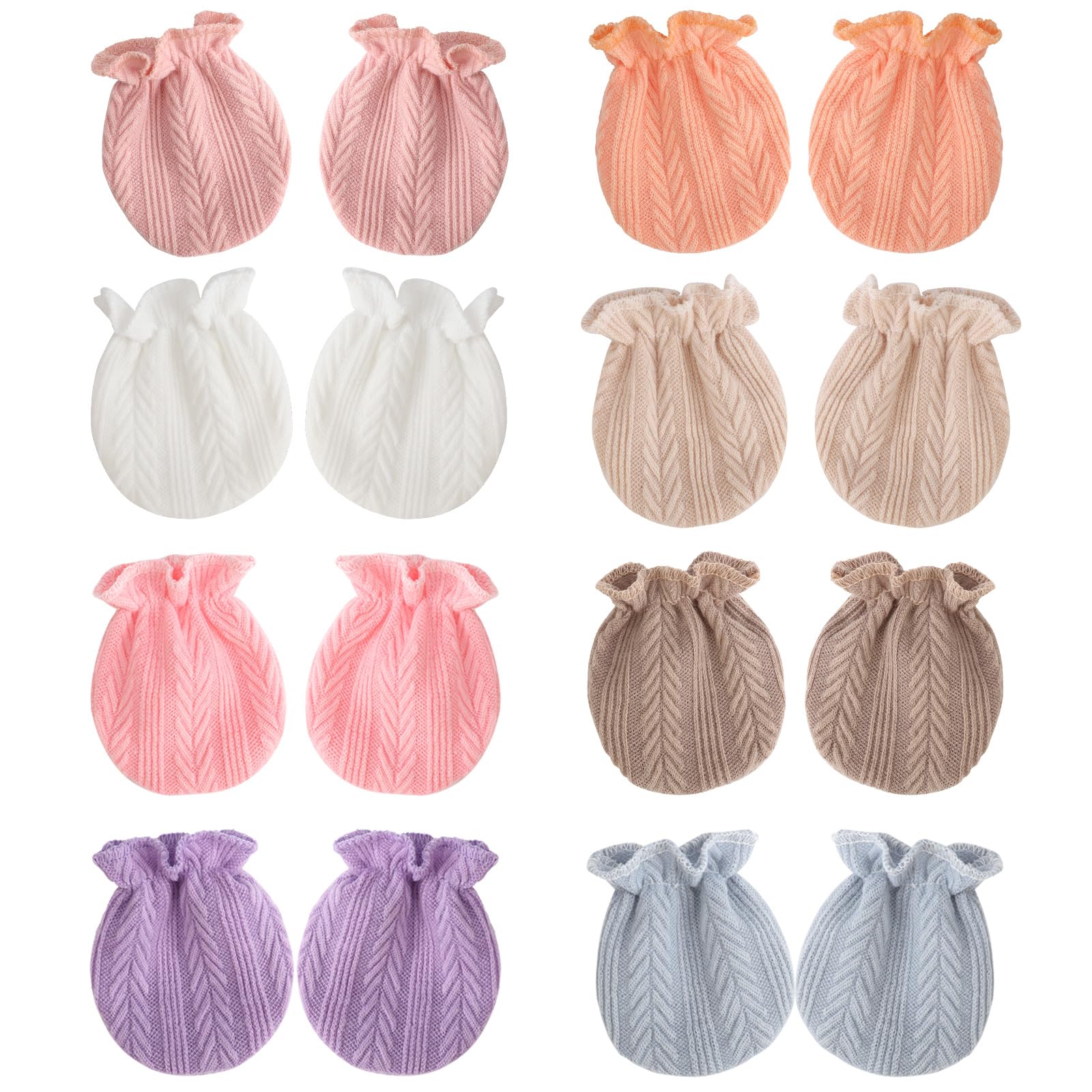 Photo 1 of BQUBO Newborn Infant Toddler Mittens No Scratch Elastic Wrist Gloves Hypoallergenic for 0-6 Months Baby Boys Girls