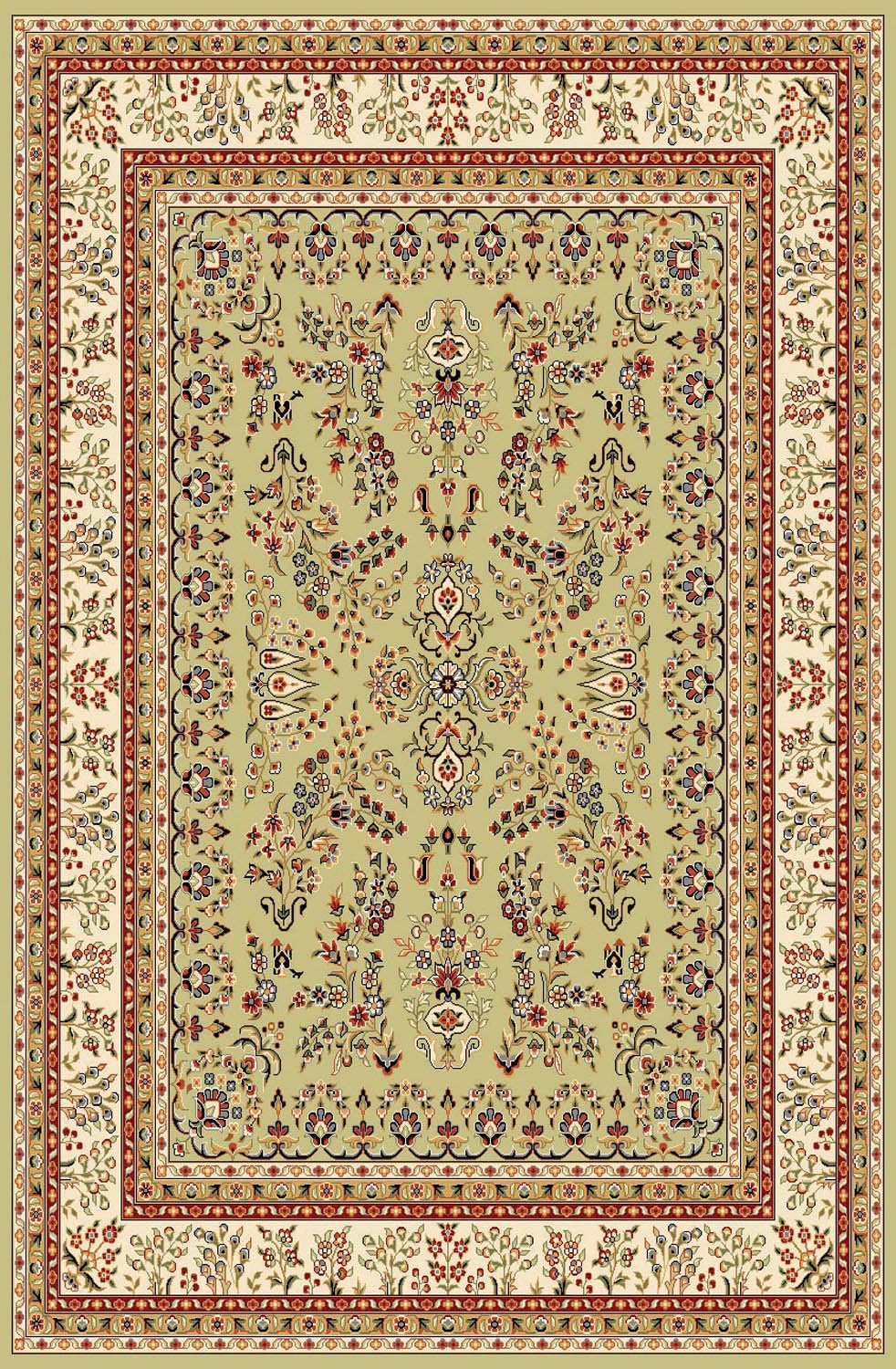 SAFAVIEH Lyndhurst Collection Area Rug - 8' x 10', Sage & Ivory, Traditional Design, Non-Shedding & Easy Care, Ideal for High Traffic Areas in Living Room, Bedroom, Dining (LNH331C-810) Image SAFAVIEH Lyndhurst Collection Area Rug - 8' x 10', Sage & Ivory, Traditional Design, Non-Shedding & Easy Care, Ideal for High Traffic Areas in Living Room, Bedroom, Dining (LNH331C-810) Image