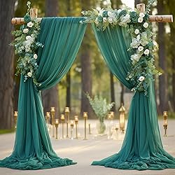 Wedding Arch Draping Fabric,1 Panel 18FT Emerald