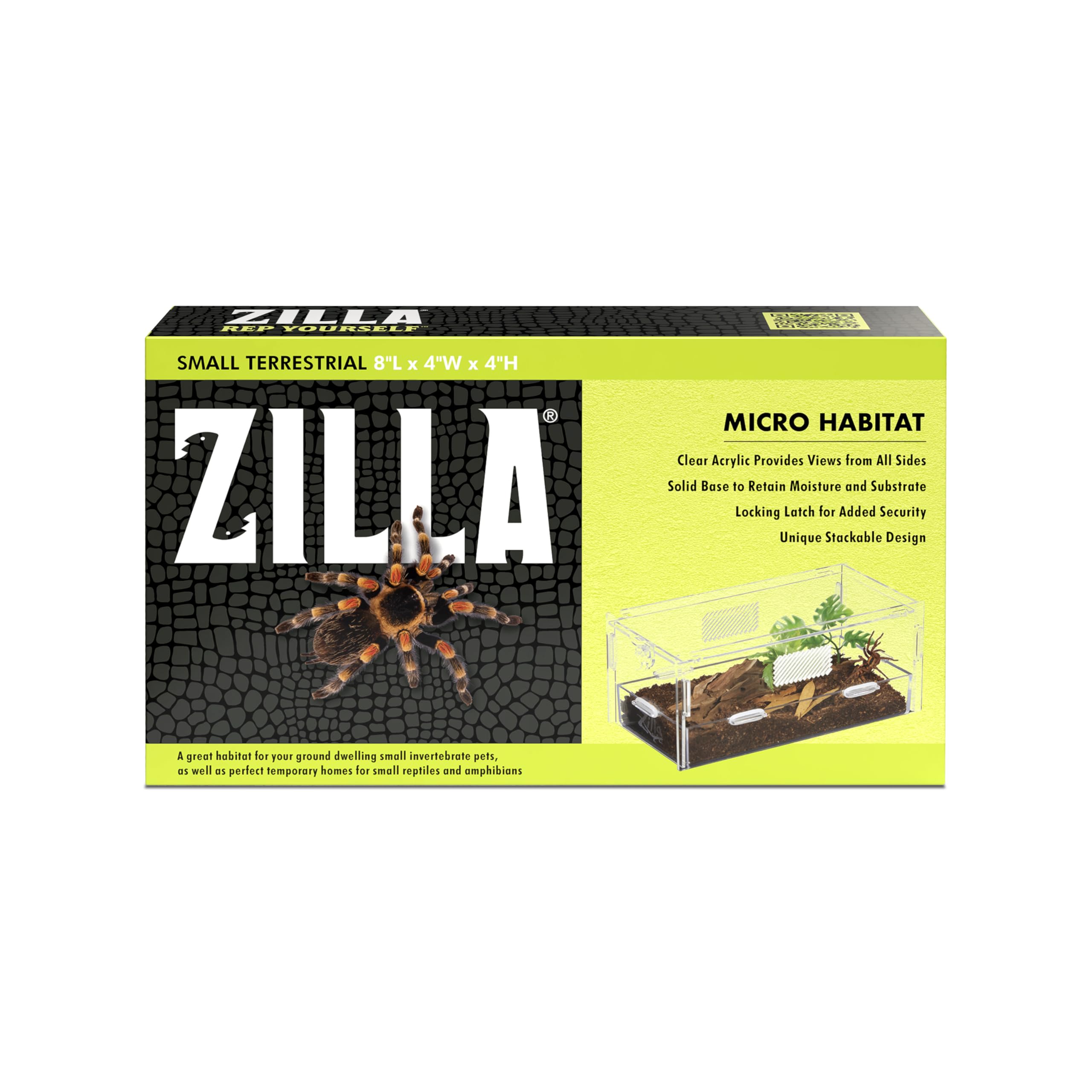 ZILLA Micro Habitat Terrariums with Locking Latch, Terrestrial, Small