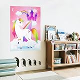 JOYIN Pin the Horn on the Unicorn Game Poster 28x21 with 24 Horns Blindfold view 7
