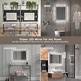 Dripex LED Bathroom Mirror 500x700 mm with Demister IP44 Anti-fog view 4