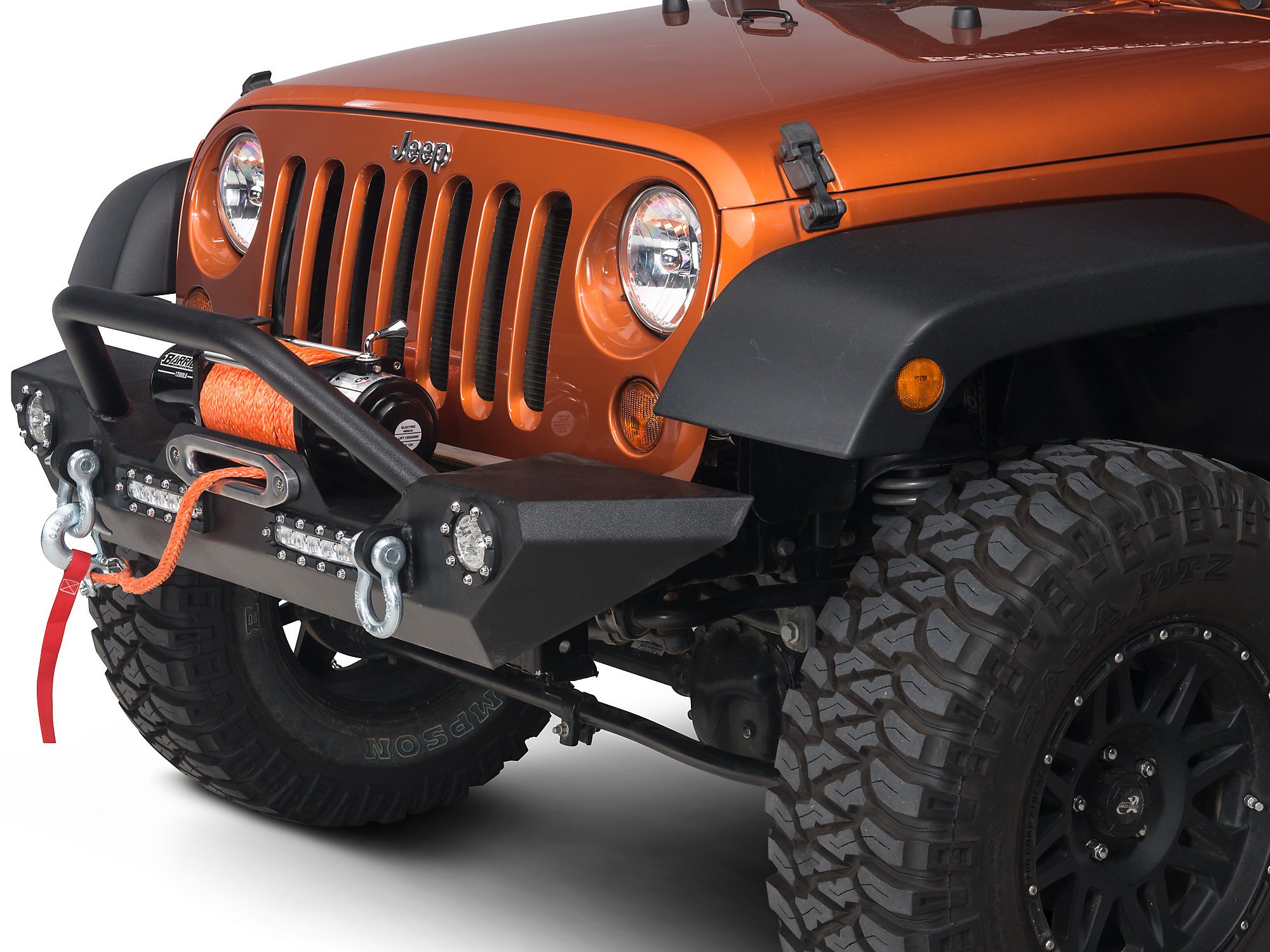 Barricade Trail Force HD Front Bumper with LED Lights for Jeep