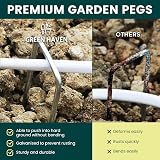 Green Haven 100 Pack Garden Pegs Heavy Duty Membrane Stakes 15cm Galvanised view 7