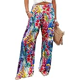 JZC Women's Palazzo Lounge Pants Casual Wide Leg Pants High Waist Flowy Toursers with Pockets