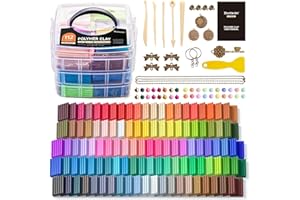 Shuttle Art 112 Colors Polymer Clay Kit with 20 Clay Tools, 16 Kinds of Accessories, Non-Toxic, Non-Sticky, Ideal DIY Art Cra