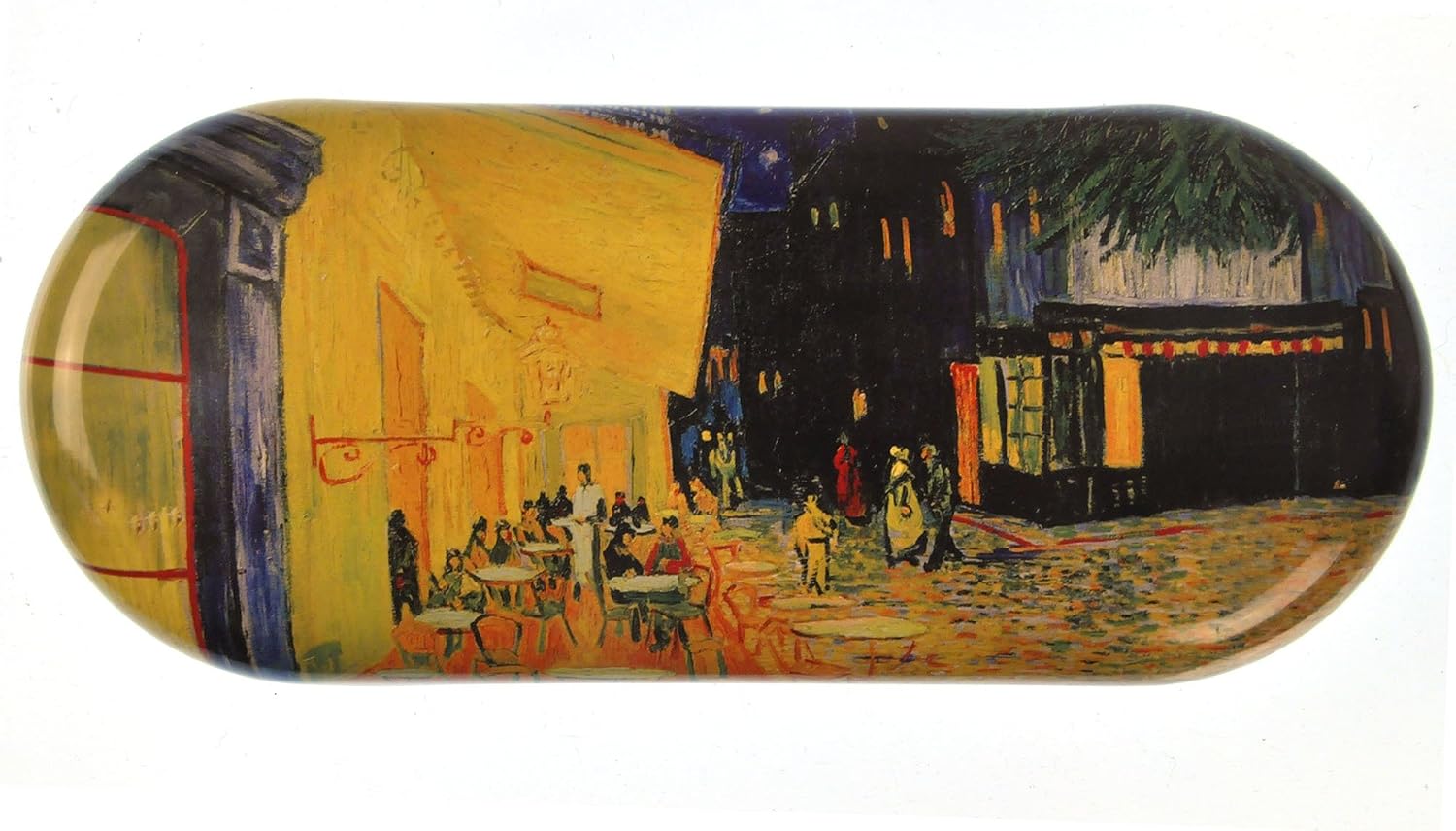 Fridolin 18761 Van Gogh Night Cafe 16 x 6.6 x 2.8 cm Multi-Coloured Metal Glasses Case, Multicolor, 16x6.6x2.8 cm