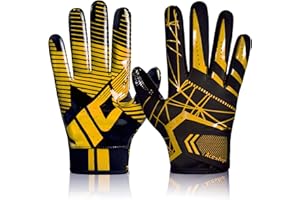 ACESHIP Football Gloves Adult Football Receiver Gloves,Enhanced Performance Football Gloves and High Grip Football Gloves for Adult and Kids