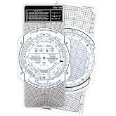 CYA Plastic E6B Flight Computer - White Dial Aviation Navigation Tool | Plastic E6B flight computer with high-visibility white dial. Features sandwich line print for wear-resistant navigation