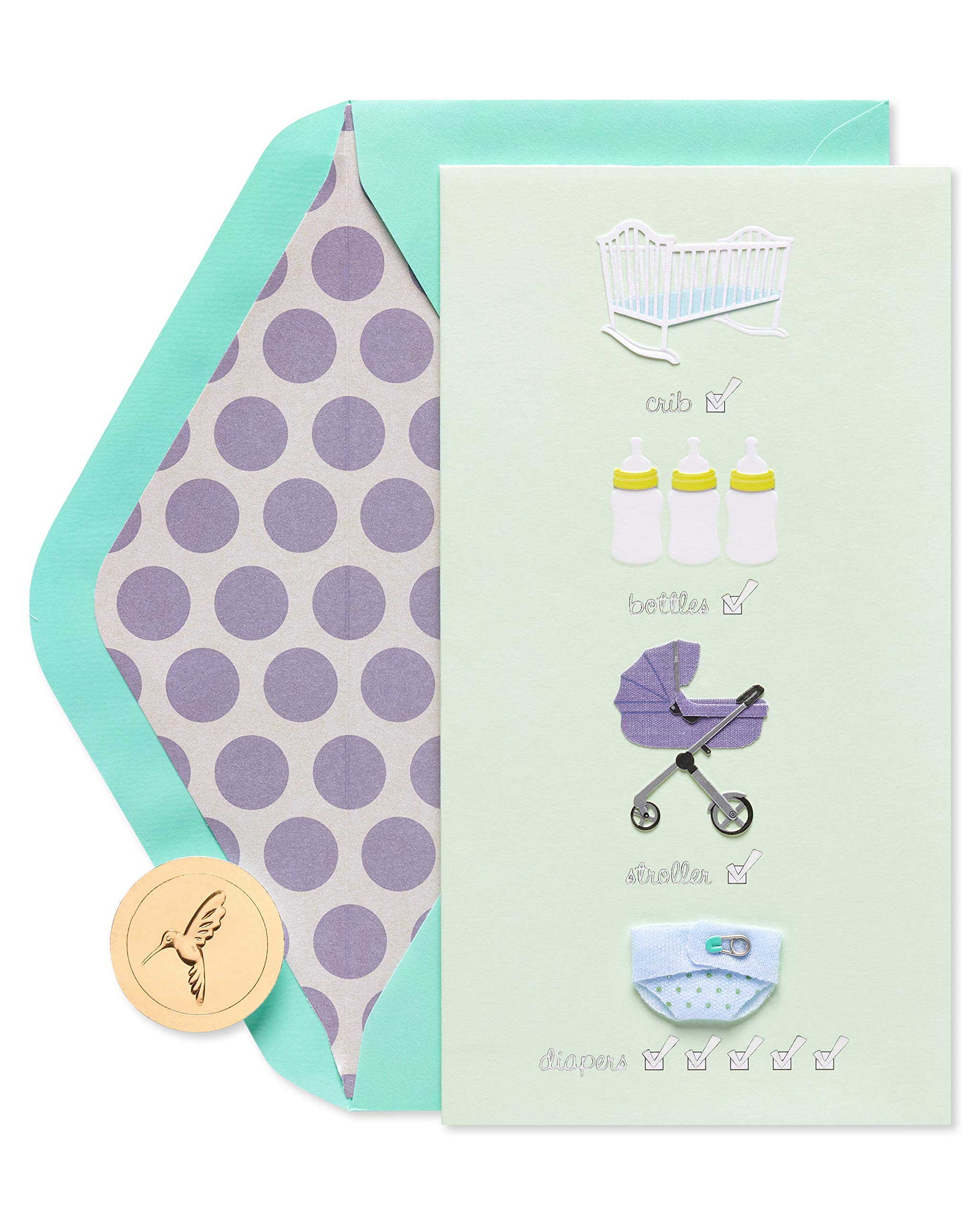 Papyrus Baby Shower Card (Baby Checklist)