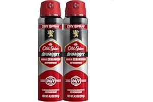Old Spice Dry Spray Antiperspirant Deodorant for Men, 24/7 Sweat & Odor Protection, 24/7 Sweat Defense & Lasting Freshness, Swagger with Cedarwood Scent, 4.3 oz (Pack of 2)