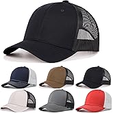6Pack Unisex Vintage Washed Cotton Baseball Cap Soft Unconstructed Plain Blank Adjustable Size Dad Hat