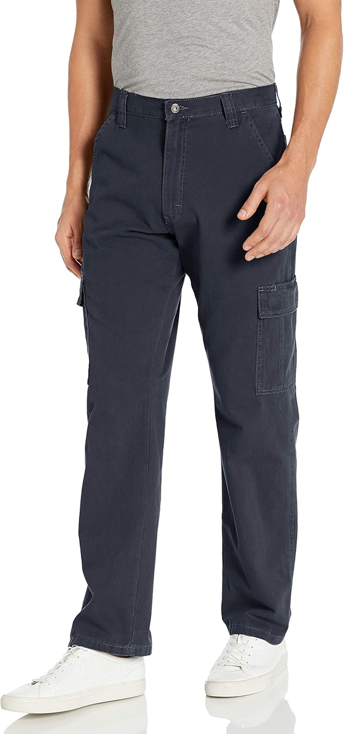 wrangler authentics men's big & tall classic twill relaxed fit cargo pant