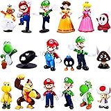 Max Fun 18pcs Mario Brothers Action Figures Kids Toys Cake Toppers Collection Playset