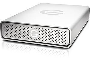 G-Technology 4TB G-Drive USB 3.0 Desktop External Hard Drive, Silver - Compact, High-Performance Storage - 0G03594-1