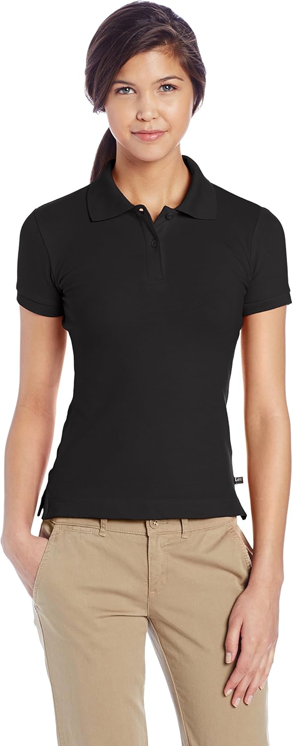 Lee Uniforms Juniors' Stretch Pique Polo Shirt: Polo Shirts: Clothing