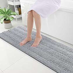 Grandaily Chenille Striped Bathroom Rug