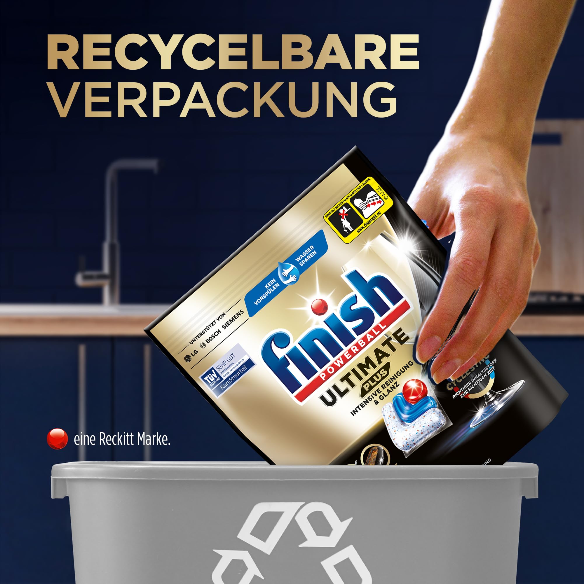 Finish Ultimate Plus Fresh Spülmaschinentabs - Geschirrspültabs für intenive Reinigung, Fettlösekraft und Glanz - Sparpack mit 390 Tabs (5 x 78 Tabs) 6