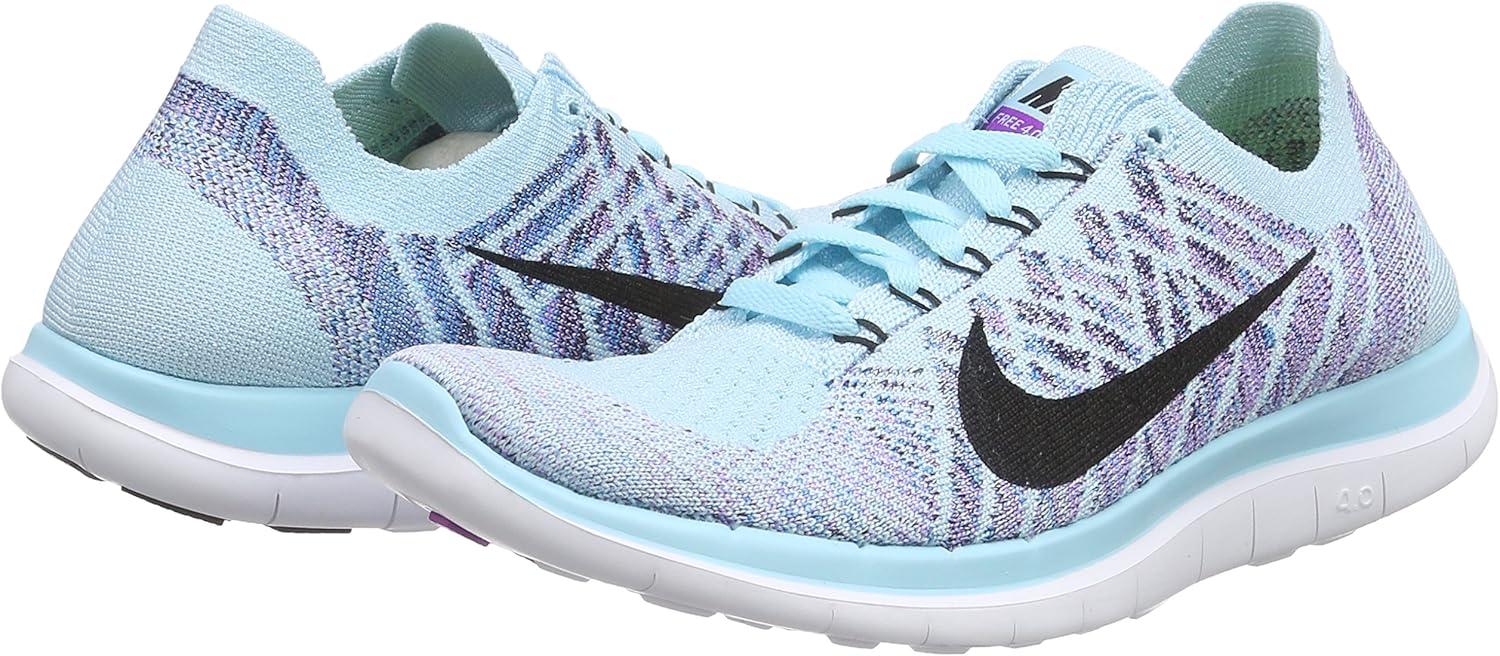 nike free 4.0 flyknit women's running shoes black