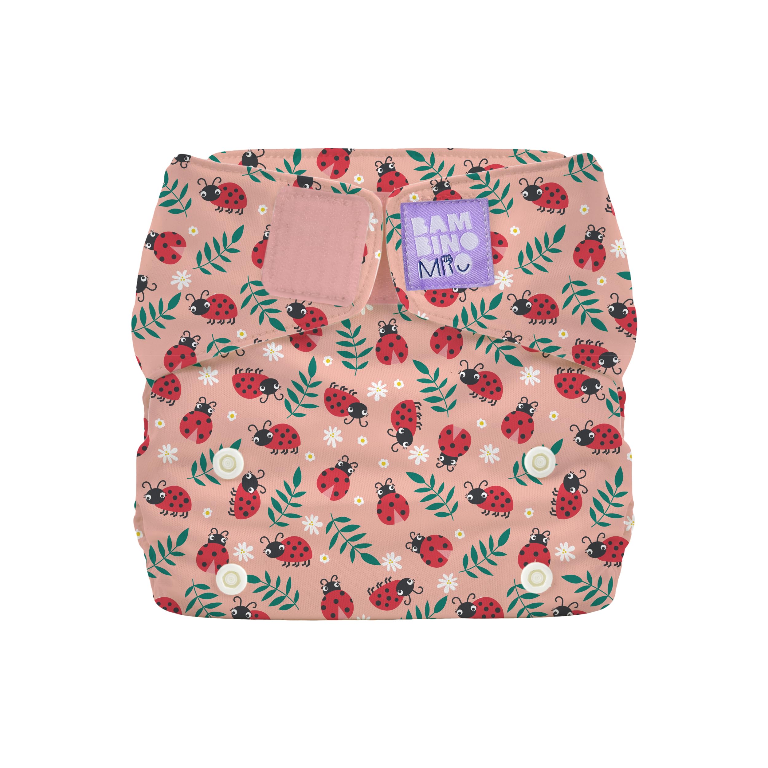 Bambino Mio, Miosolo Classic All-in-One Reusable Nappy, Eco Chemical Free Nappy (Loveable Ladybug, One Size)
