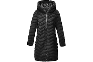 RISISSIDA Women Long Faux Fur Coat Fuzzy Jacket Hooded Winter Fall Warm Overcoat