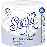 Scott Professional 100% Recycled Fiber Standard Roll Toilet Paper (13217), with Elevated Design, 2-Ply, White, Individually w