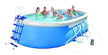 Bestway Piscine Ovale 549 X 366 X H 122 Cm Fast Set Pool