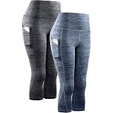 thumbnail image 2 of FashionStream Women's Plus Size High Waist Yoga Capri Leggings - Lightweight Casual Workout Pants 2 of 11