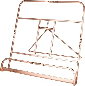 Creative Home 50231 Renaissance Copper Plated Cookbook Holder, Copper, 10