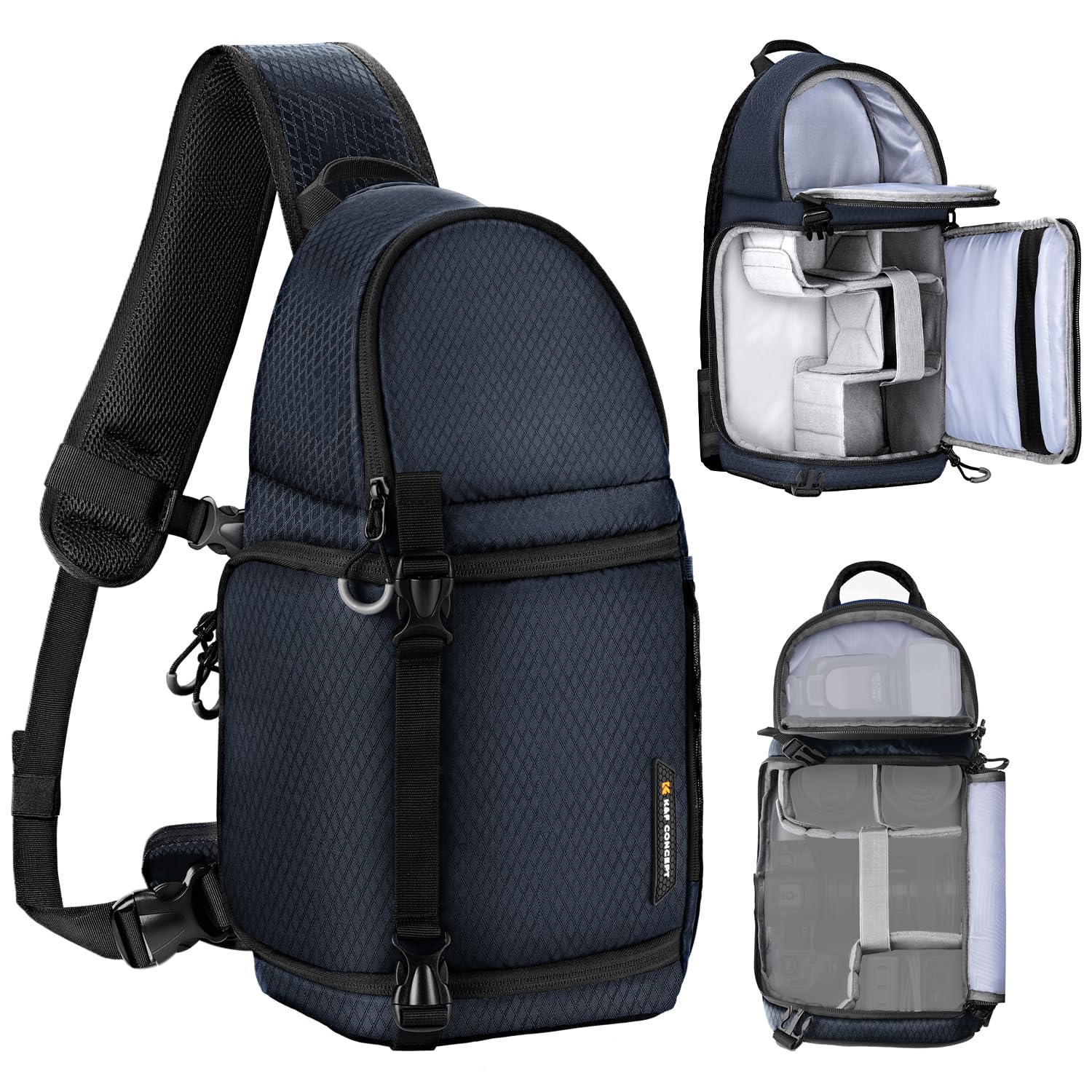 Photo 1 of K&F Concept Camera Sling Bag Crossbody Bag Camera Shoulder Backpack DSLR/SLR/Mirrorless Photography Bags Compatible with Canon/Nikon/Sony/Fuji/Gopro/DJI